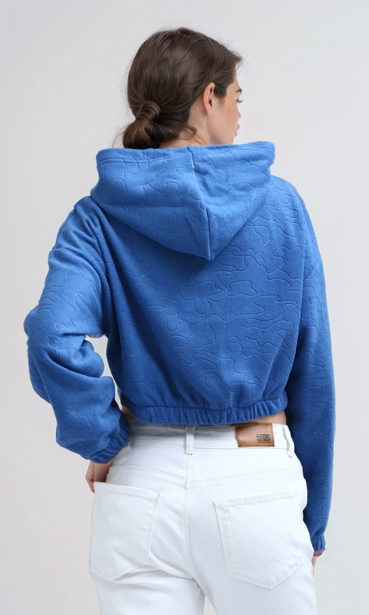 O200789 - Regular Fit Solid Blue Winter Hoodie