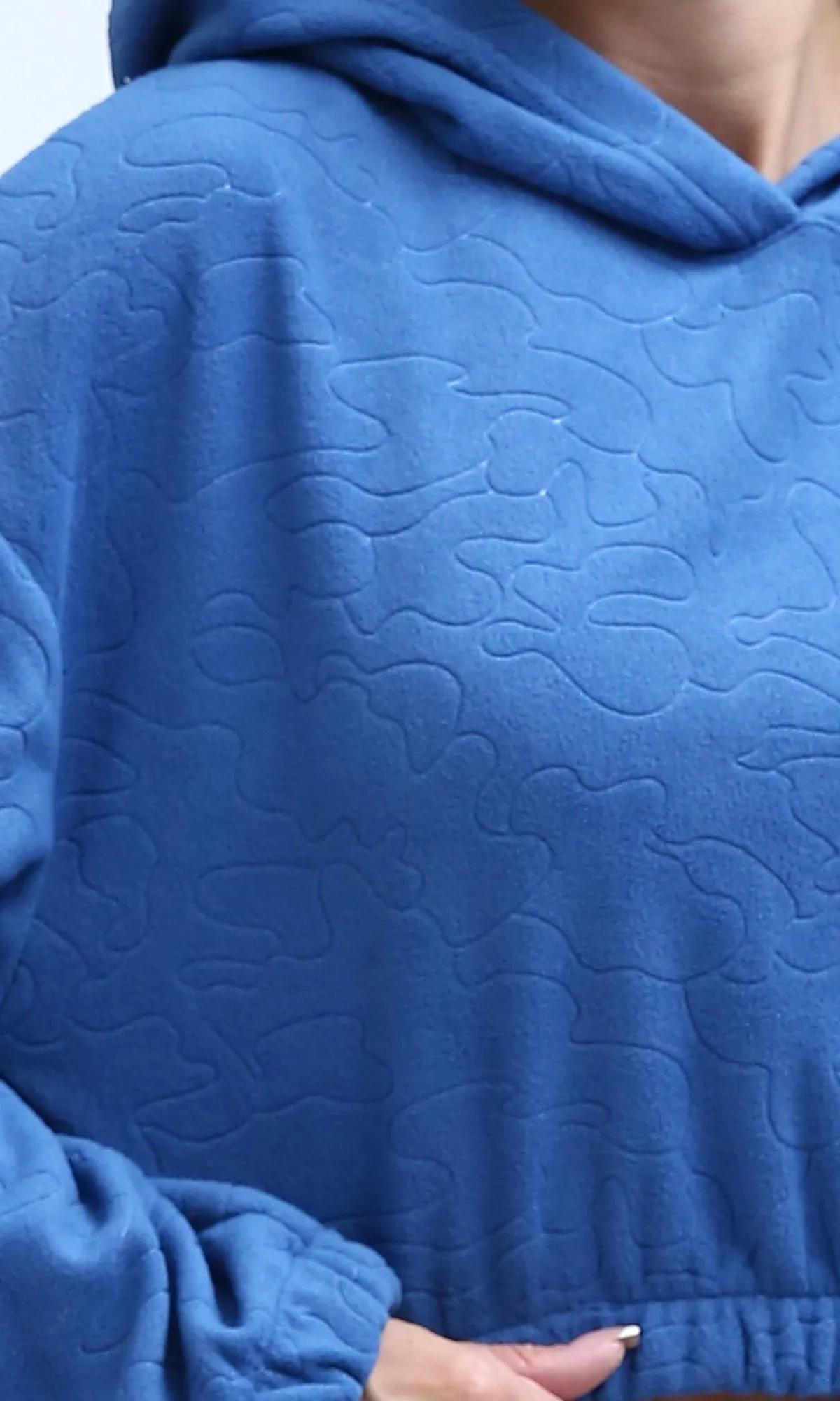 O200789 - Regular Fit Solid Blue Winter Hoodie