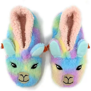 ooohyeah Womens Funny Fuzzy Animal Slippers, Cute Cozy Non-Slip House Slippers for Women, Manatee Splash