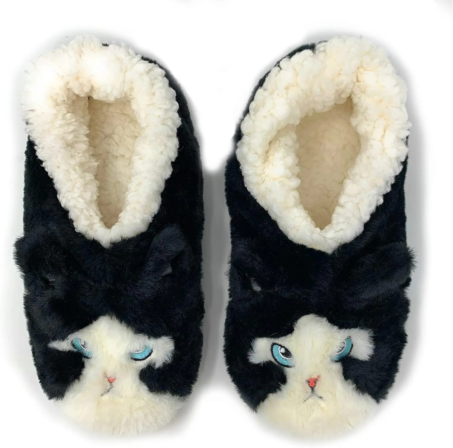 ooohyeah Womens Funny Fuzzy Animal Slippers, Cute Cozy Non-Slip House Slippers for Women, Manatee Splash