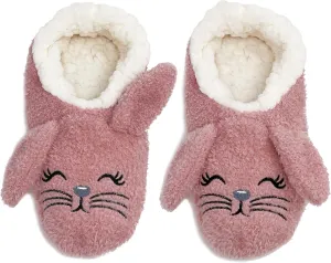 ooohyeah Womens Funny Fuzzy Animal Slippers, Cute Cozy Non-Slip House Slippers for Women, Manatee Splash