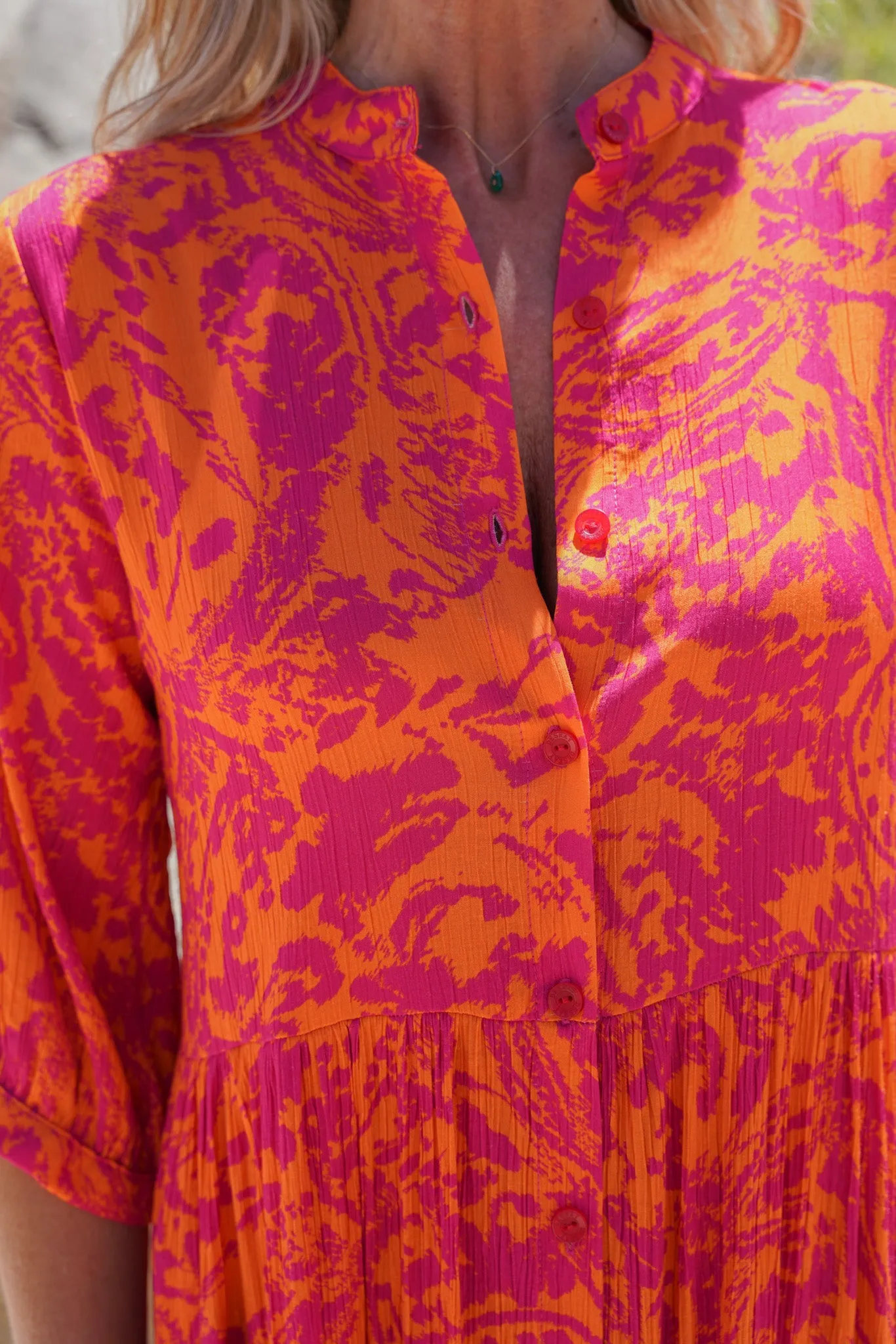 Orange & Pink Tie Dye Weekend Dress