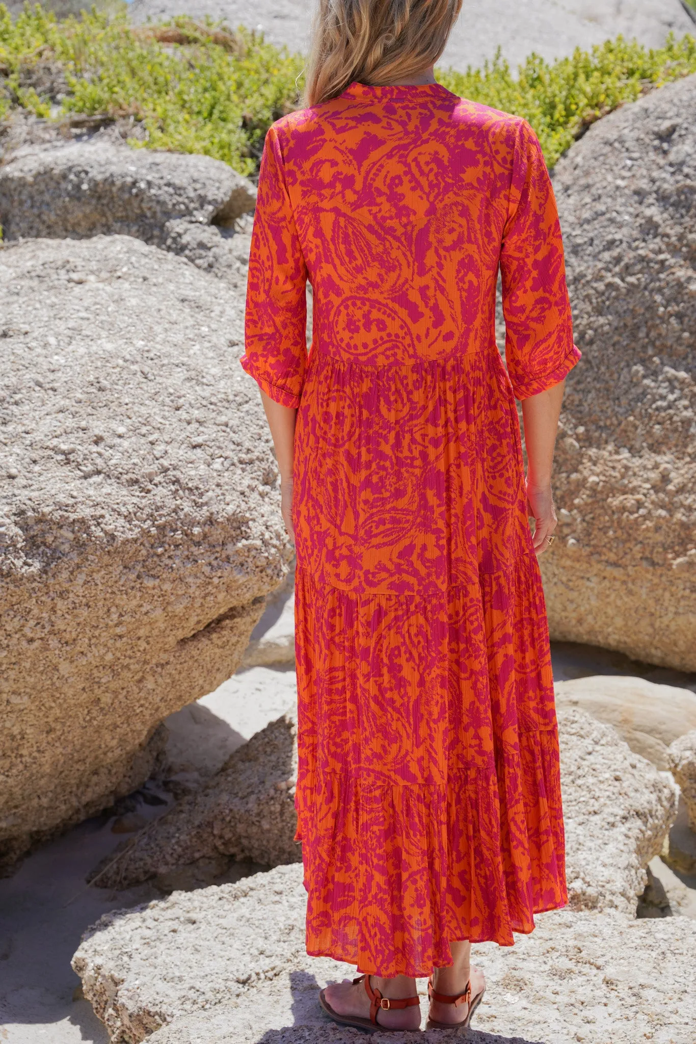 Orange & Pink Tie Dye Weekend Dress