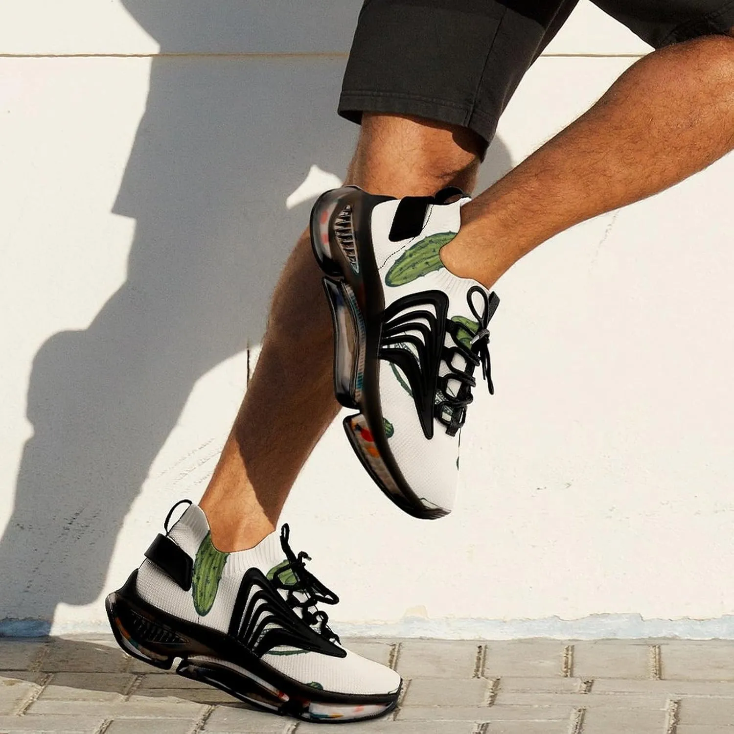 Pickles Vegan Mens Running Shoes Breathable Sneakers Non-Slip Sports Walking Shoe