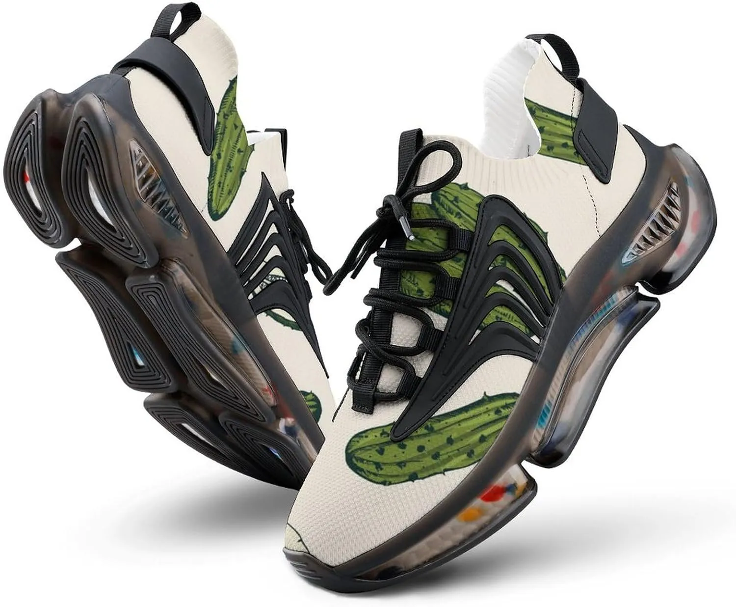 Pickles Vegan Mens Running Shoes Breathable Sneakers Non-Slip Sports Walking Shoe