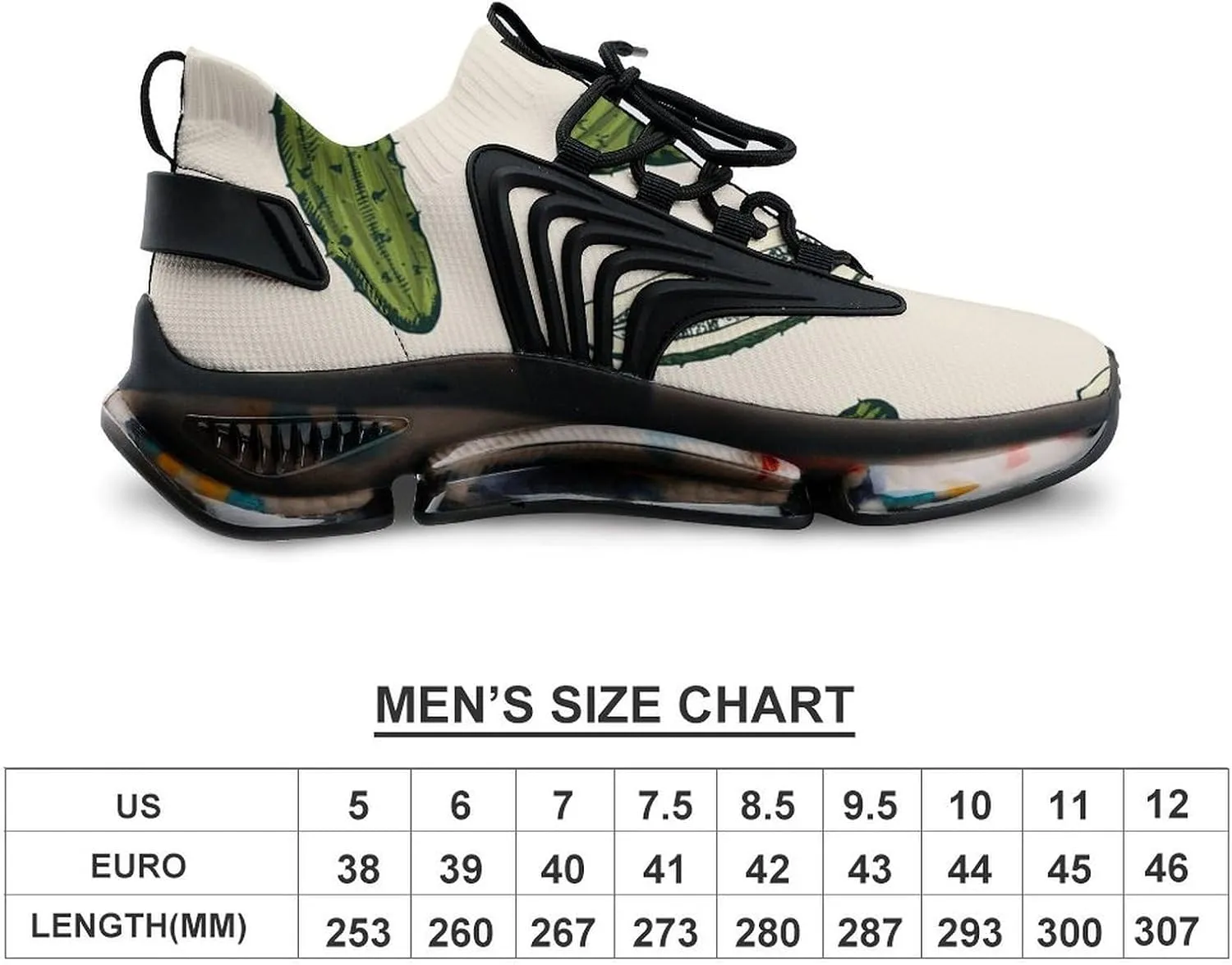 Pickles Vegan Mens Running Shoes Breathable Sneakers Non-Slip Sports Walking Shoe