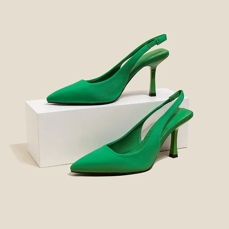 Sexy Heel Sandal Shoes Thin High Heels Stiletto Toe Pump Shoes Mules