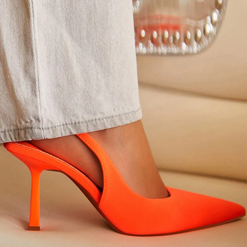 Sexy Heel Sandal Shoes Thin High Heels Stiletto Toe Pump Shoes Mules