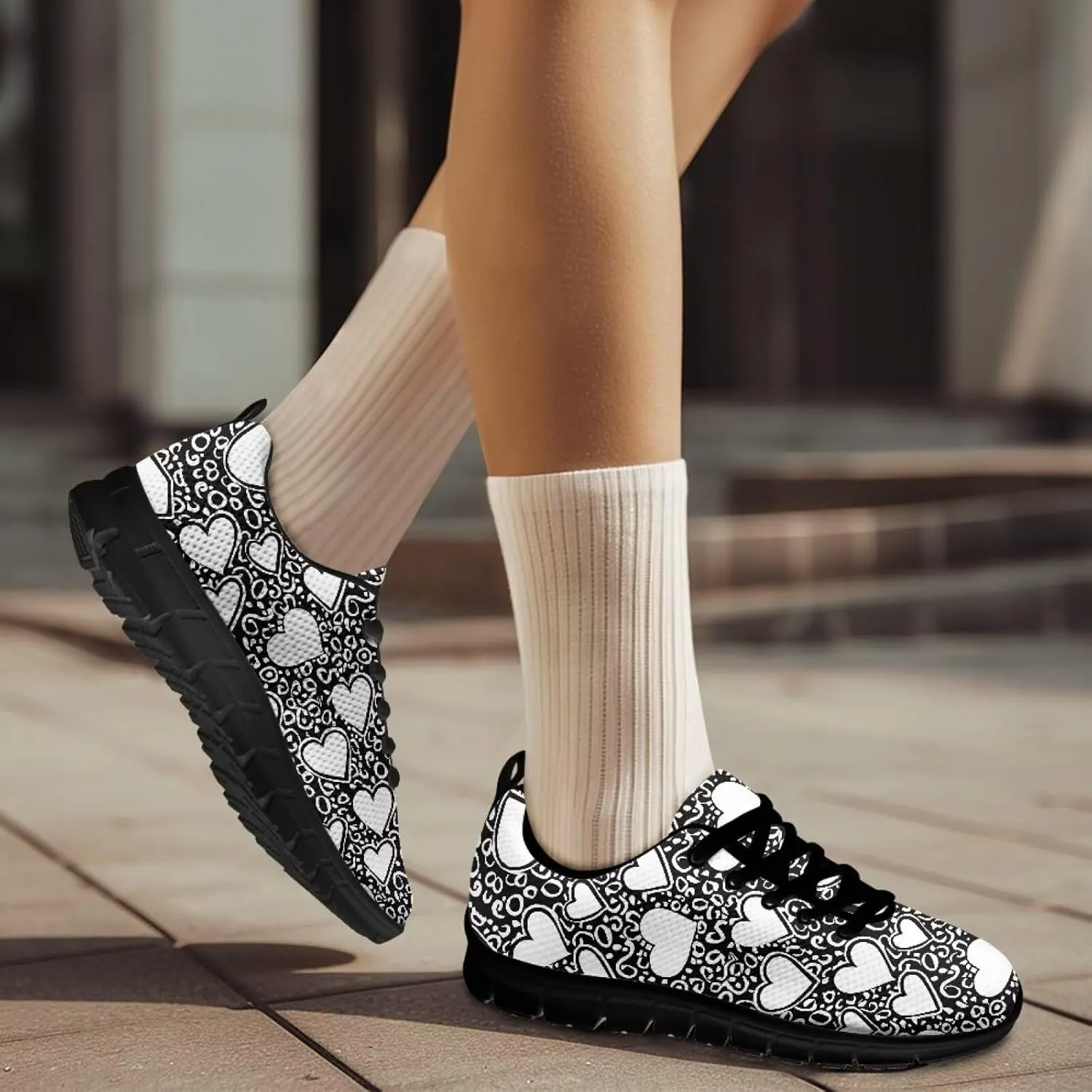 Shoes Women Cozy Low Cut Lace-Up Tennis Athletic Sneakers Breathable Workout Lightweight Outdoor Exercise Walking Shoes for Ladies US 5-12