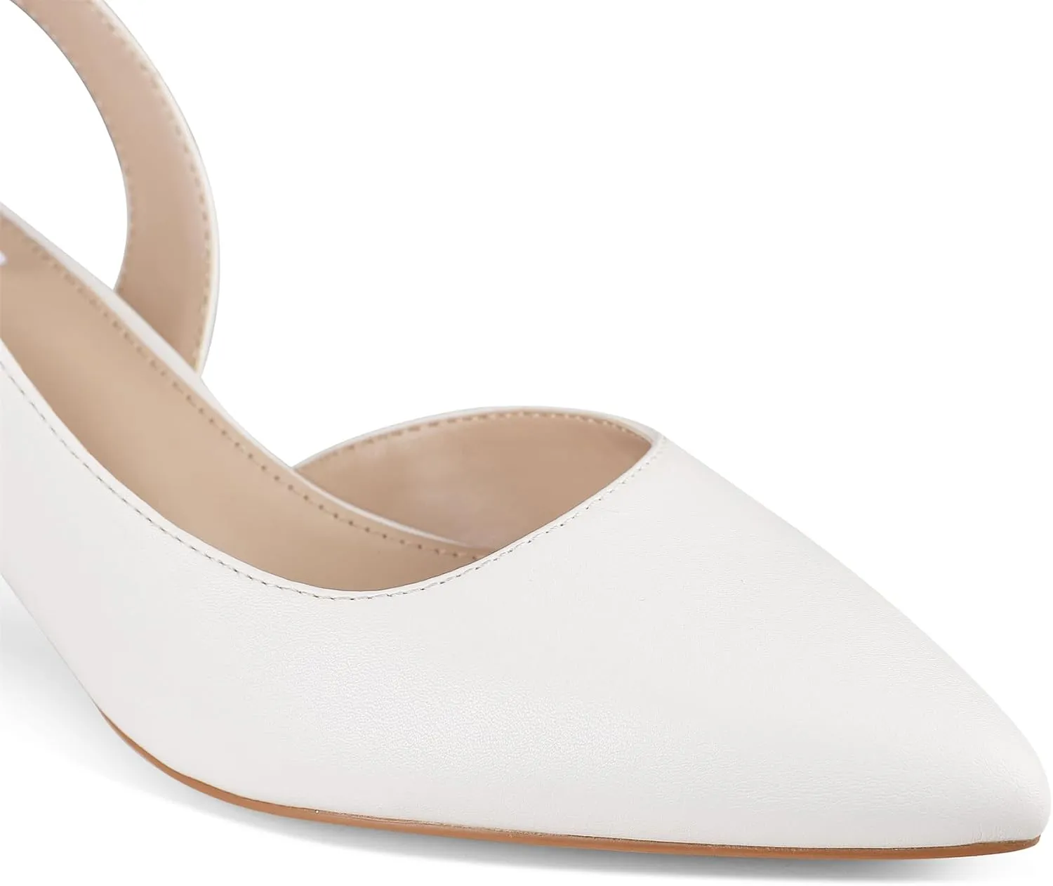 Slingback Kitten Heels Pumps for Women Pointed Toe Wedding Party Dressy Sexy Evening Shoes