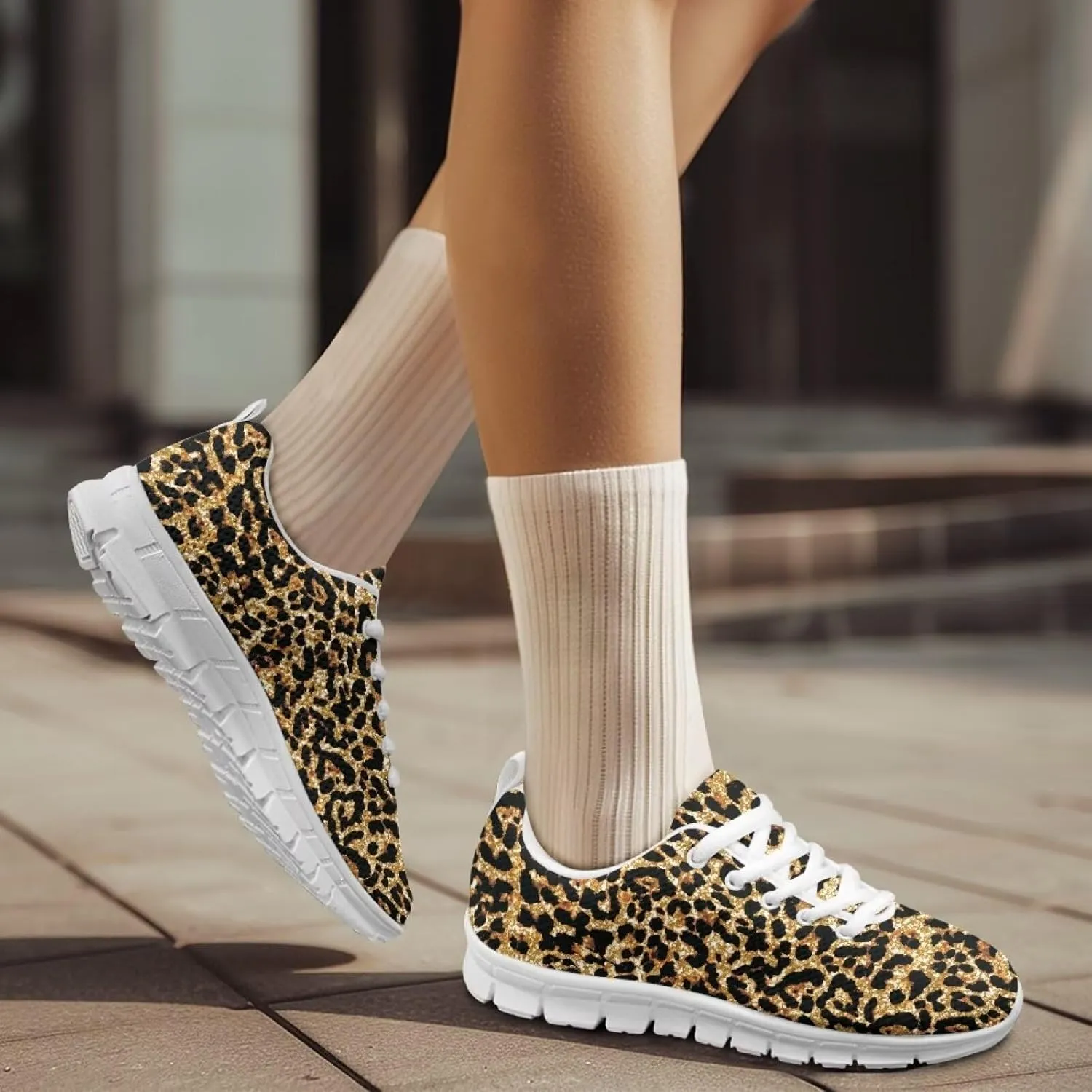 Sneakers Women Comfortable Lace Up Flat Athletic Workout Hiking Shoes Women Non-Slip Holiday Exercise Running Sneakers Ladies US 5-12