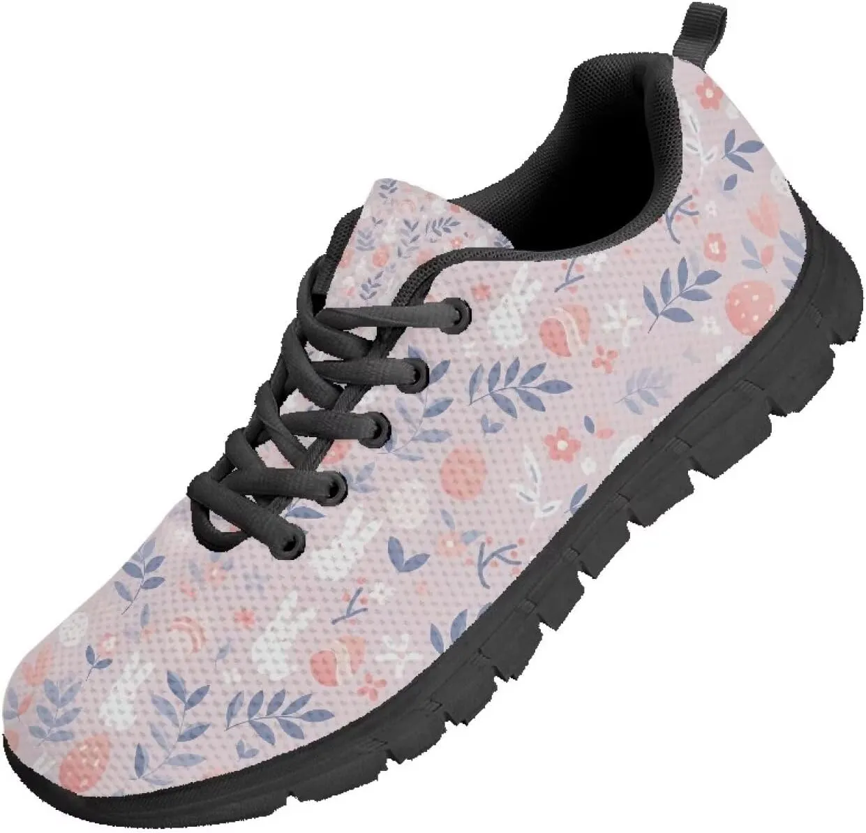 Sneakers Women Comfortable Non-Slip Breathable Lace Up Road Running Shoes for Women Tennis Workout Holiday Sneakers US 5-12