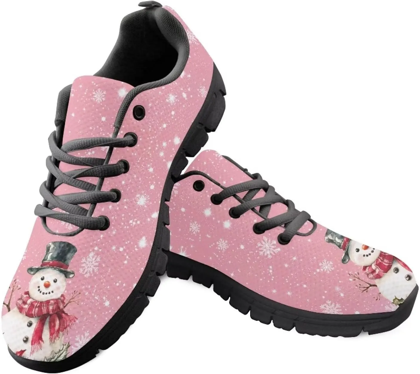 Sneakers Women Comfortable Non-Slip Breathable Lace Up Road Running Shoes for Women Tennis Workout Holiday Sneakers US 5-12
