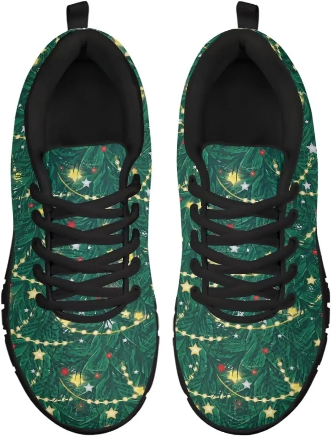 Sneakers Women Print Shoes Flat Comfortable Lace Up Low-Top Running Workout Shoes Women Anti-Slip Sport Outdoor Hiking Sneakers Ladies US 5-12