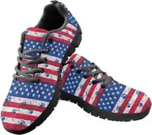 Sneakers Women Print Shoes Flat Comfortable Lace Up Low-Top Running Workout Shoes Women Anti-Slip Sport Outdoor Hiking Sneakers Ladies US 5-12