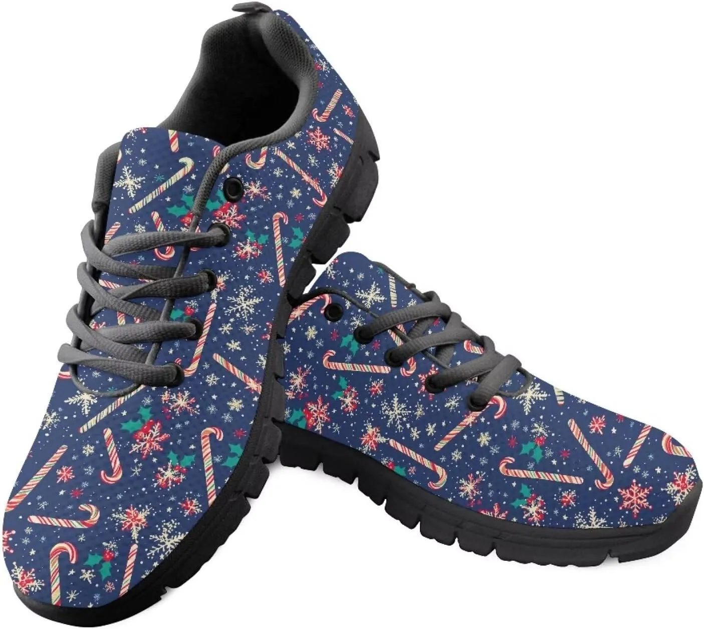 Sneakers Women Print Shoes Flat Comfortable Lace Up Low-Top Running Workout Shoes Women Anti-Slip Sport Outdoor Hiking Sneakers Ladies US 5-12