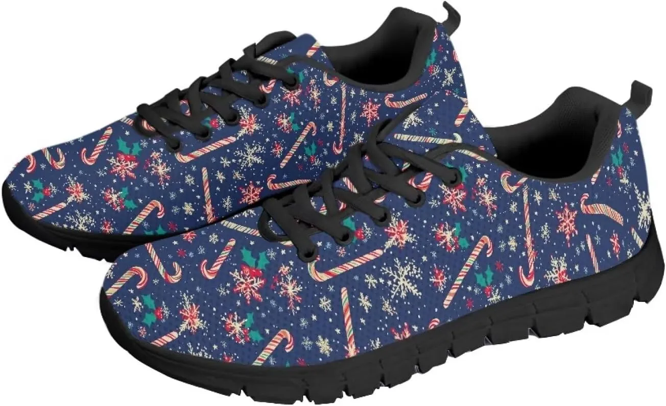 Sneakers Women Print Shoes Flat Comfortable Lace Up Low-Top Running Workout Shoes Women Anti-Slip Sport Outdoor Hiking Sneakers Ladies US 5-12