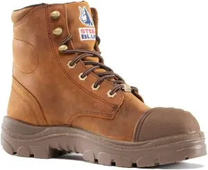 Steel Blue Men's Argyle Scuff Steel Toe Safety Boot, Brown