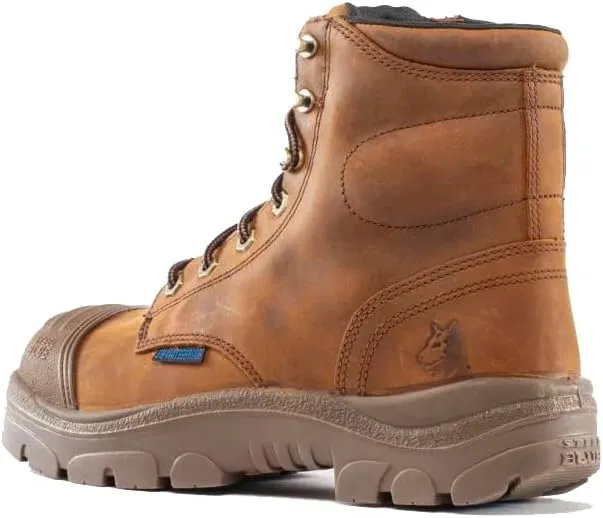 Steel Blue Men's Argyle Scuff Steel Toe Safety Boot, Brown