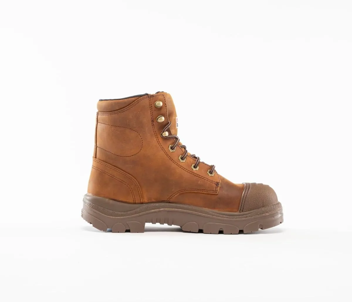 Steel Blue Men's Argyle Scuff Steel Toe Safety Boot, Brown