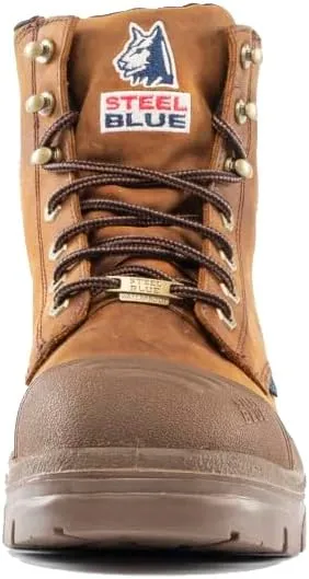 Steel Blue Men's Argyle Scuff Steel Toe Safety Boot, Brown