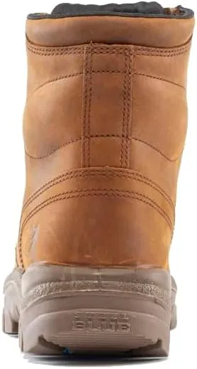 Steel Blue Men's Argyle Scuff Steel Toe Safety Boot, Brown