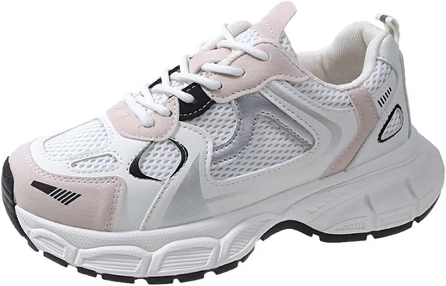 TERBOFIN Women's Mesh Breathable Running Tennis Shoes Platform Fashion Casual Sneakers Daddy Shoes Non Slip Gym Workout Walking Shoes for Girls