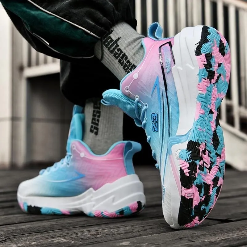 Unisex Basketball Shoes Lightweight Breathable Non Slip Fashionable Running Boots