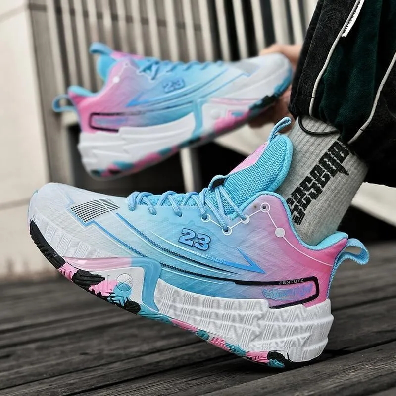 Unisex Basketball Shoes Lightweight Breathable Non Slip Fashionable Running Boots