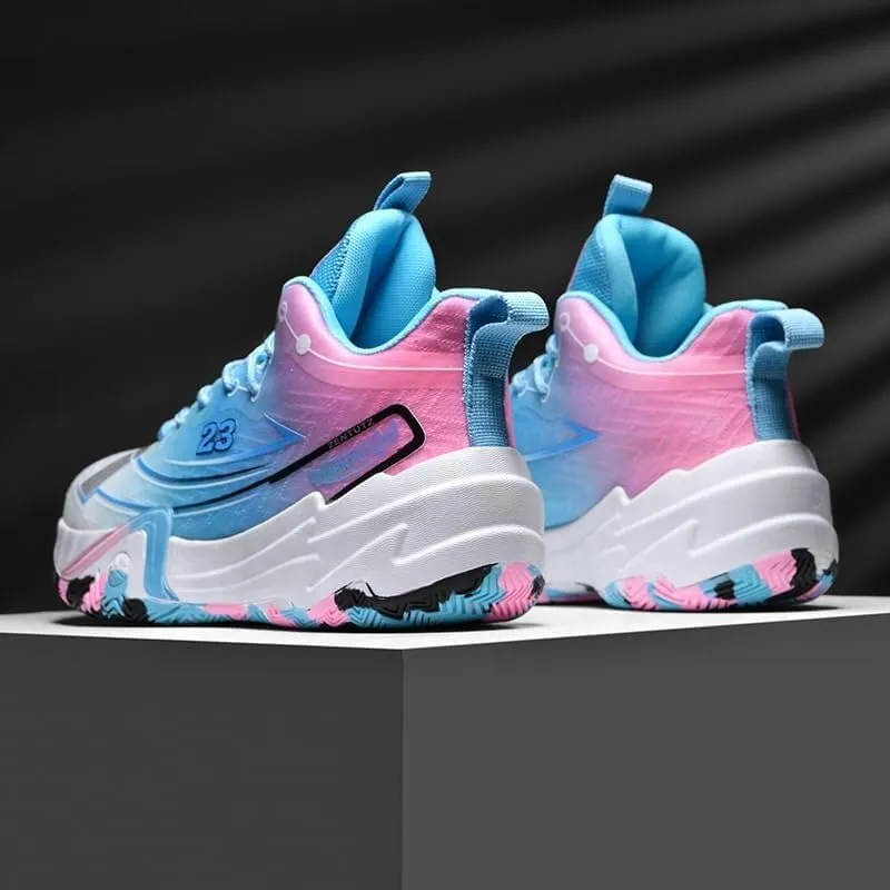 Unisex Basketball Shoes Lightweight Breathable Non Slip Fashionable Running Boots