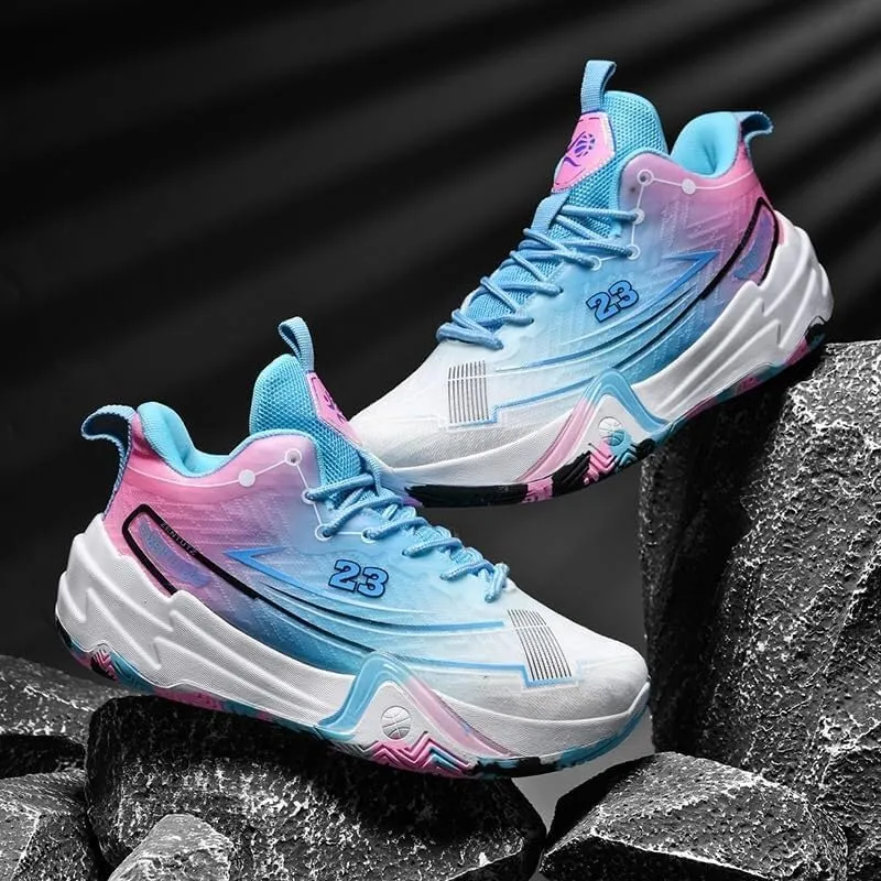 Unisex Basketball Shoes Lightweight Breathable Non Slip Fashionable Running Boots