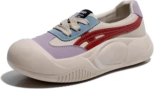 Vintage Sneakers for Women Orthopedic Milan Sneakers Womens, Arch Support Casual Platform Lightweight Breathable Shoes for Gym Tennis Running