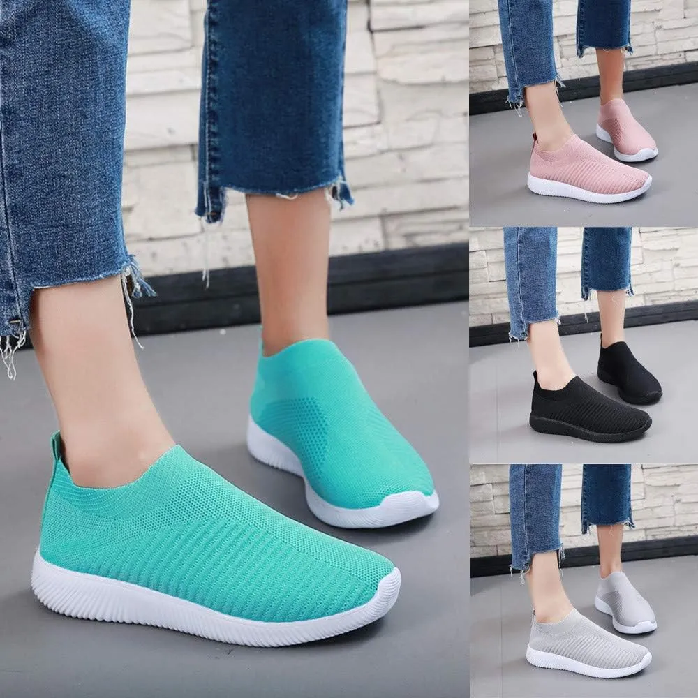 Walking Shoes Women Casual Sock Sneakers Comfy Breathable Slip on Sneakers Lightweight Casual Sports Work Shoes