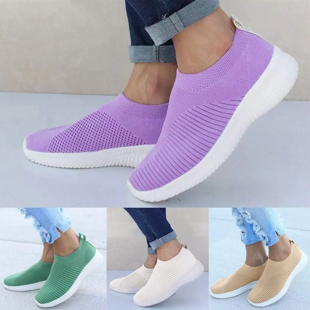 Walking Shoes Women Casual Sock Sneakers Comfy Breathable Slip on Sneakers Lightweight Casual Sports Work Shoes