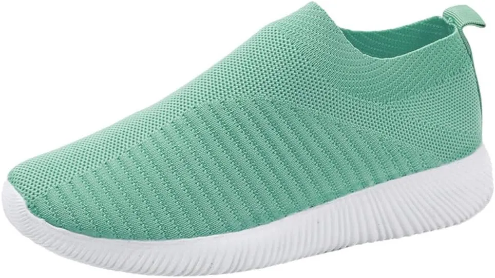 Walking Shoes Women Casual Sock Sneakers Comfy Breathable Slip on Sneakers Lightweight Casual Sports Work Shoes