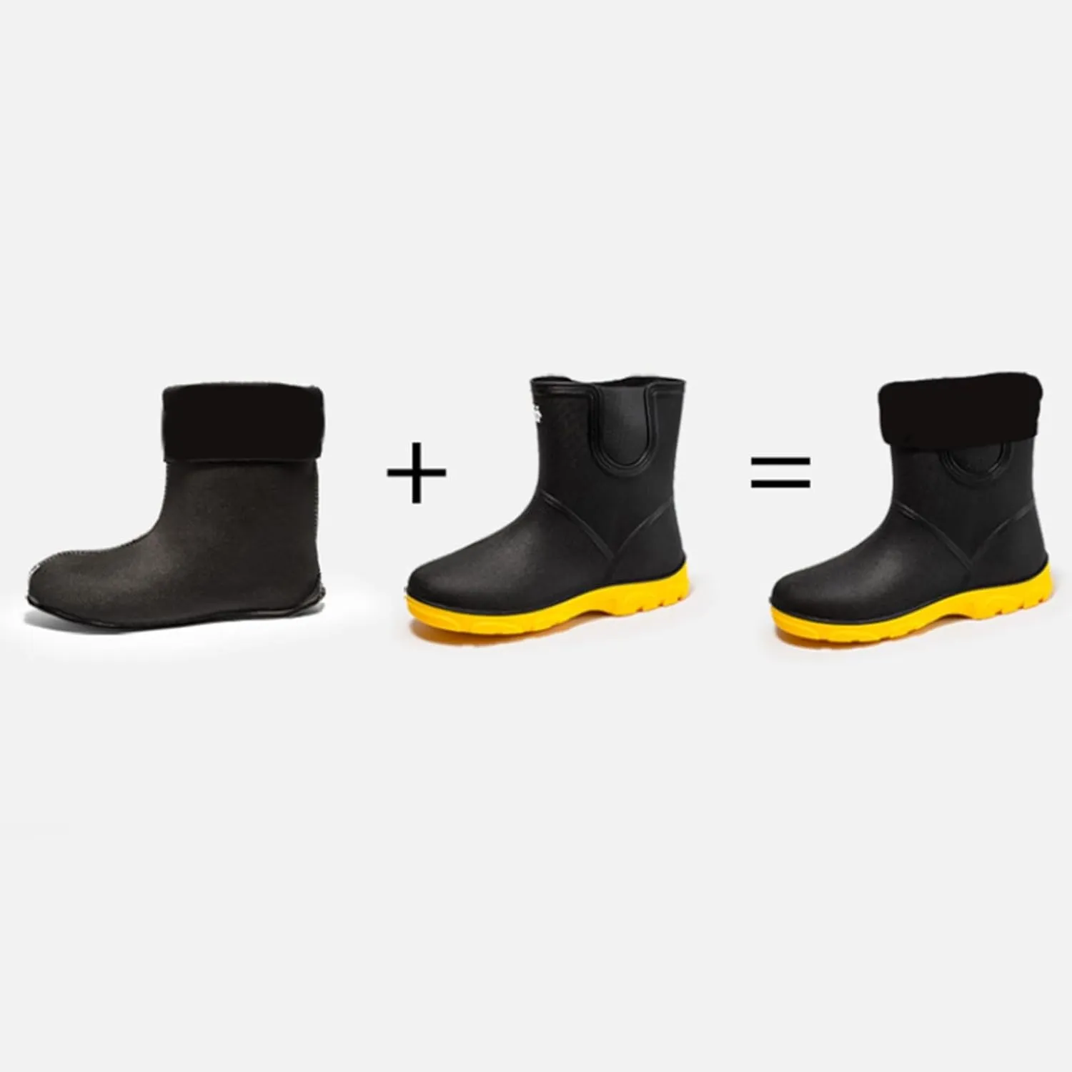 Waterproof Non-Slip Rain Boots for Outdoor Trendy Rain Boots for Women and Men with Anti-Slip Sole