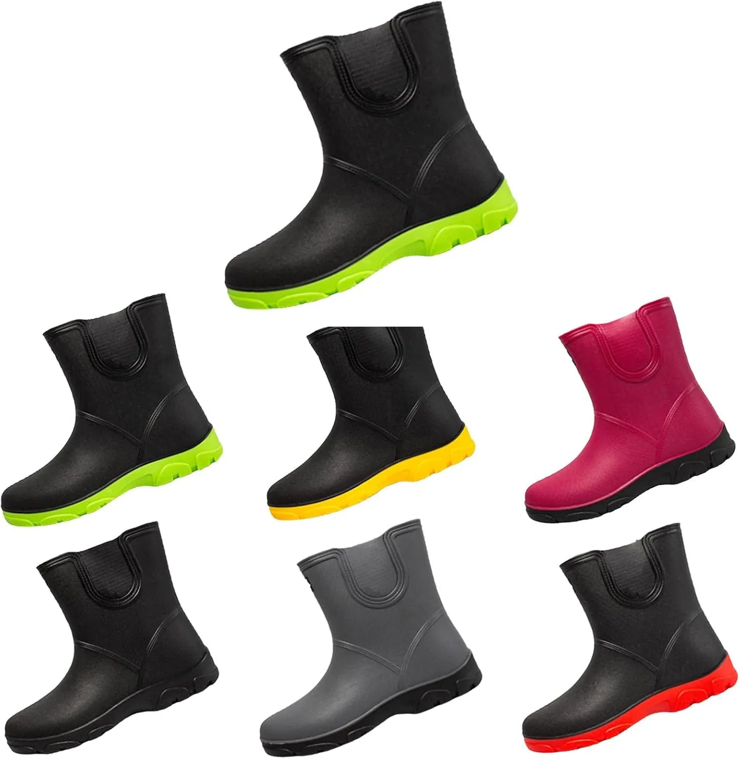 Waterproof Non-Slip Rain Boots for Outdoor Trendy Rain Boots for Women and Men with Anti-Slip Sole