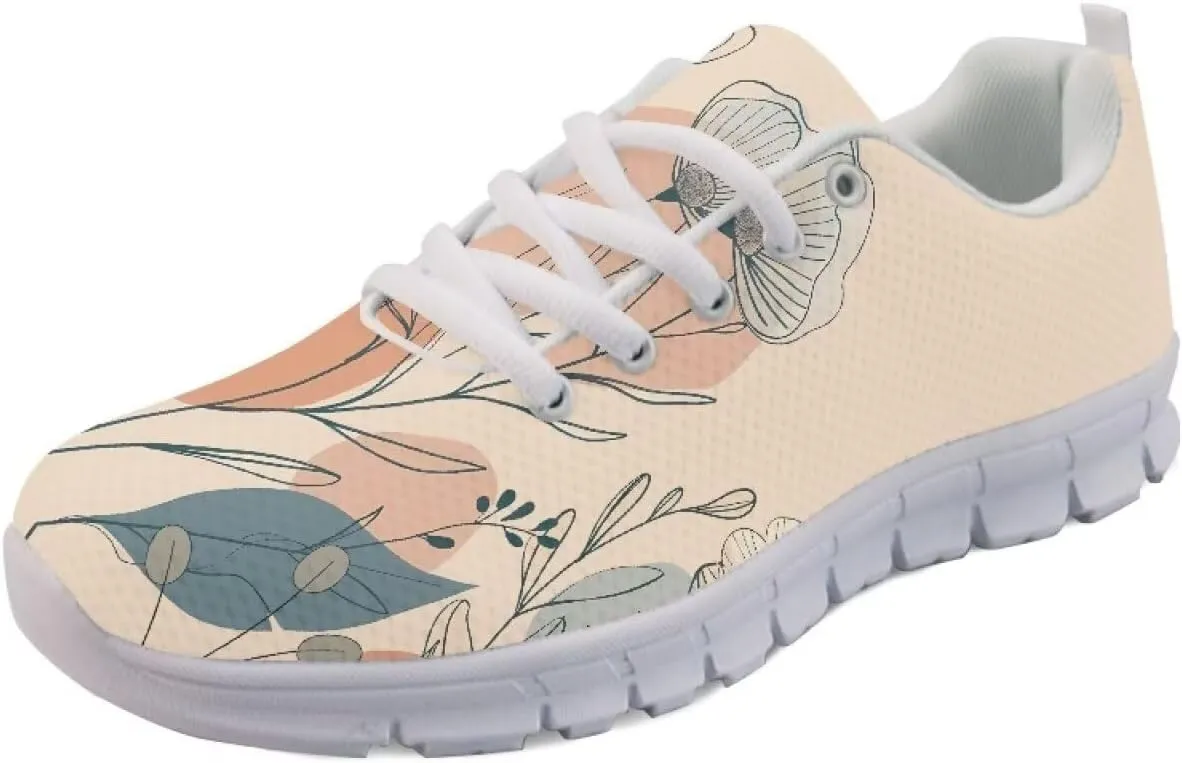 Women Non-Slip Running Shoes Casual Lightweight Workout Shoes Lace-Up Exercise Shoes Breathable Walking Shoes Athletic Sneakers US 5-12
