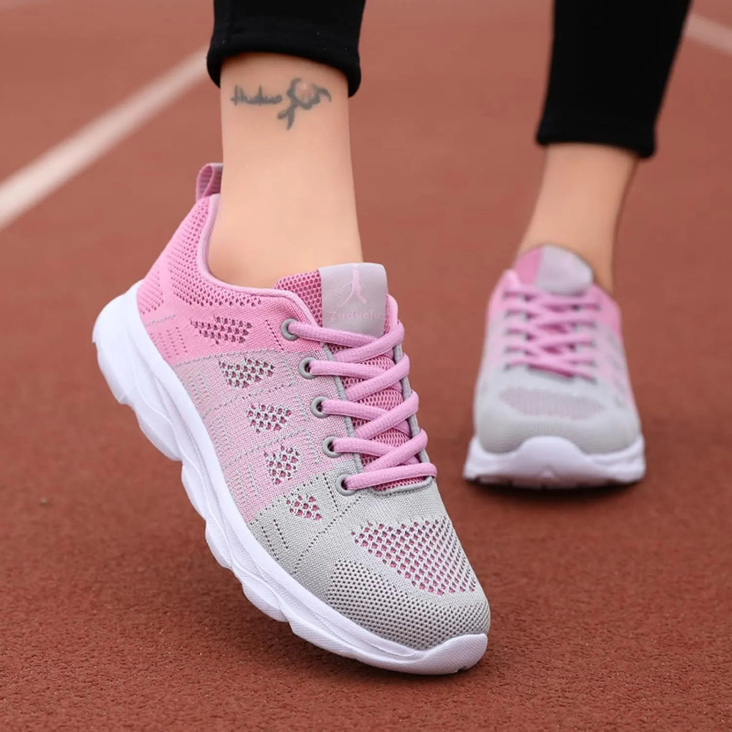Women Running Shoes Lightweight Tennis Shoes Non Slip Walking Sneakers Breathable Workout Shoes Comfy Athletic Shoes