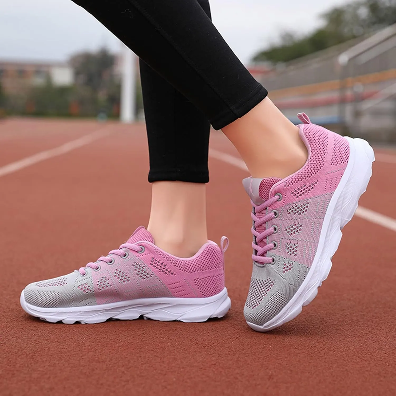 Women Running Shoes Lightweight Tennis Shoes Non Slip Walking Sneakers Breathable Workout Shoes Comfy Athletic Shoes
