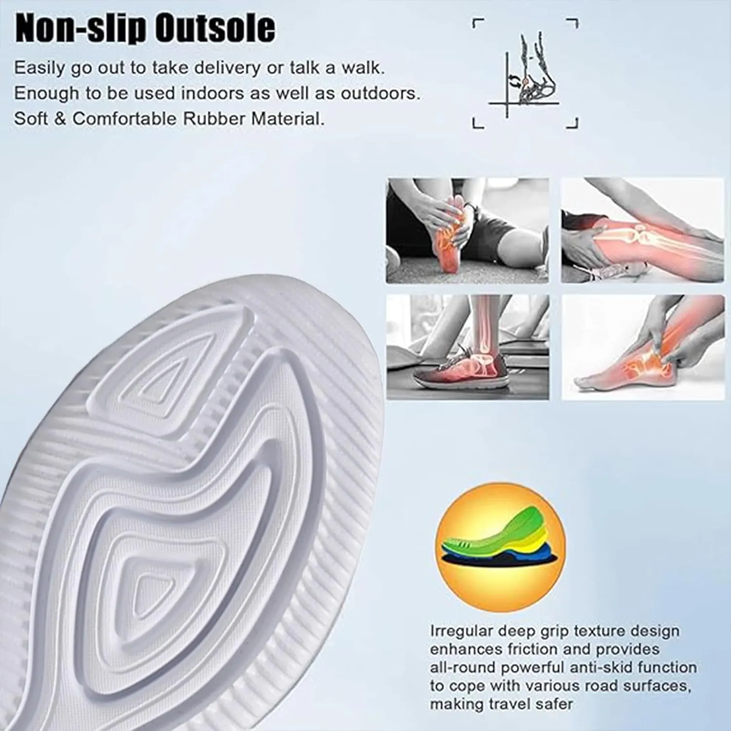 Womens Knitting Platform Orthopedic Sneakers Comfor Non Slip Out Increase Height Casual Walking Shoes Fashionable Slip-On Mom Shoes Anti Slip Breathable Nurse Work Shoes