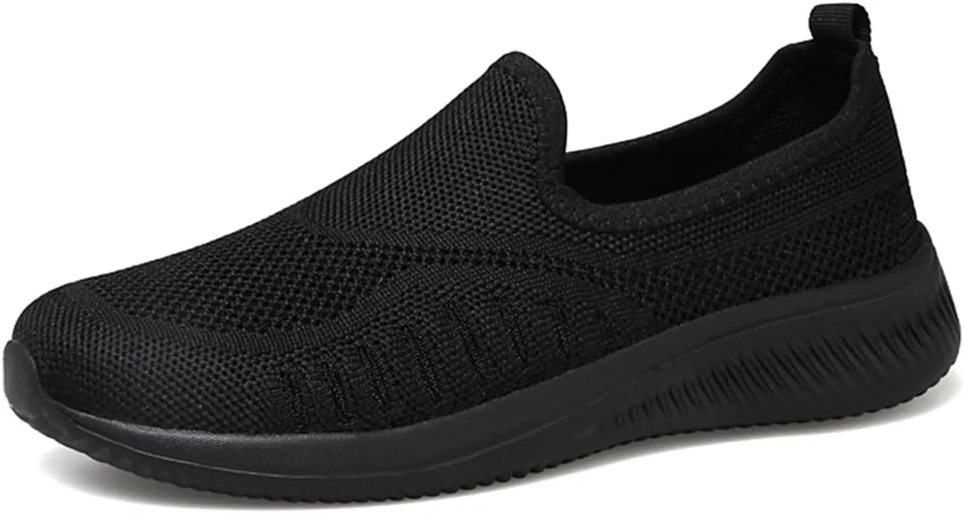 Womens Knitting Platform Orthopedic Sneakers Comfor Non Slip Out Increase Height Casual Walking Shoes Fashionable Slip-On Mom Shoes Anti Slip Breathable Nurse Work Shoes