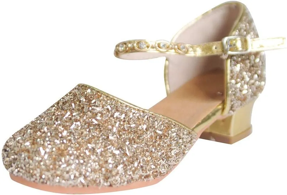 Women's Prom Ballroom Latin Dance Shoes Square Dance Shoes Sandals Leather Heeled Sandals
