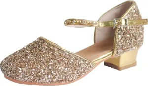Women's Prom Ballroom Latin Dance Shoes Square Dance Shoes Sandals Leather Heeled Sandals
