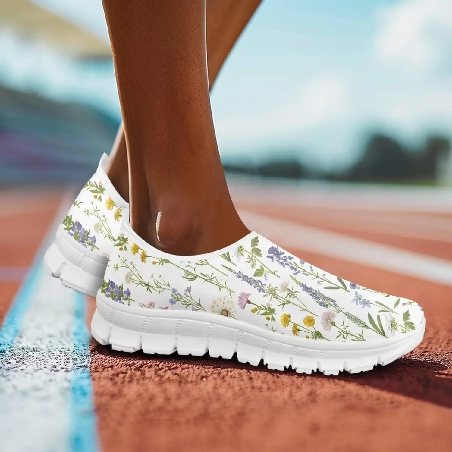 Women's Sneakers Comfy Breathable Lightweight Low Cut Non Slip Walking Running Shoes Valentine's Prints
