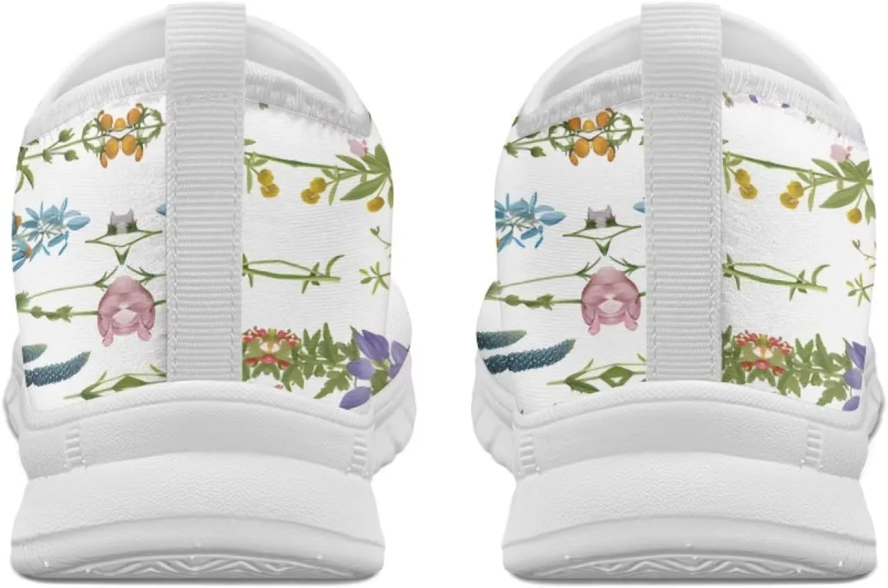 Women's Sneakers Comfy Breathable Lightweight Low Cut Non Slip Walking Running Shoes Valentine's Prints