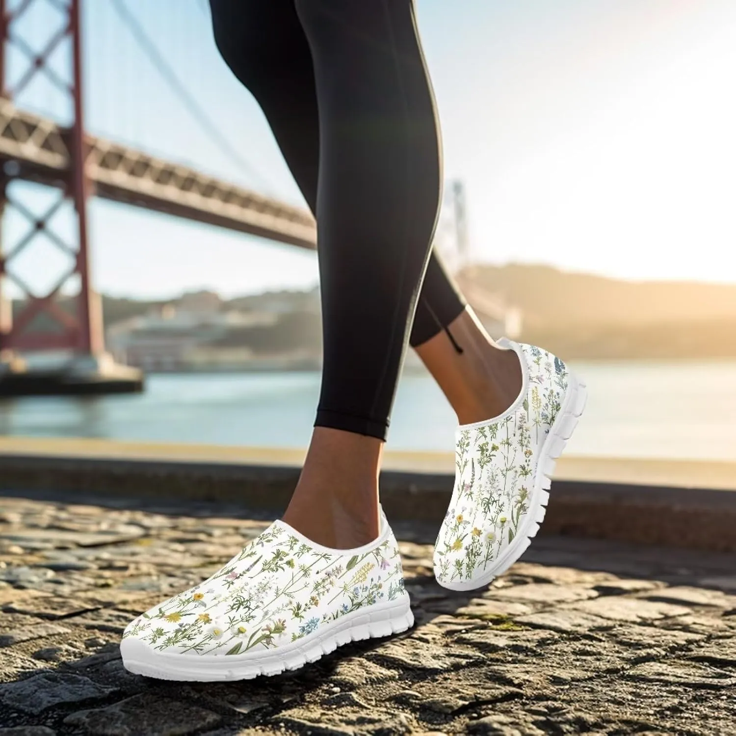 Women's Sneakers Comfy Breathable Lightweight Low Cut Non Slip Walking Running Shoes Valentine's Prints