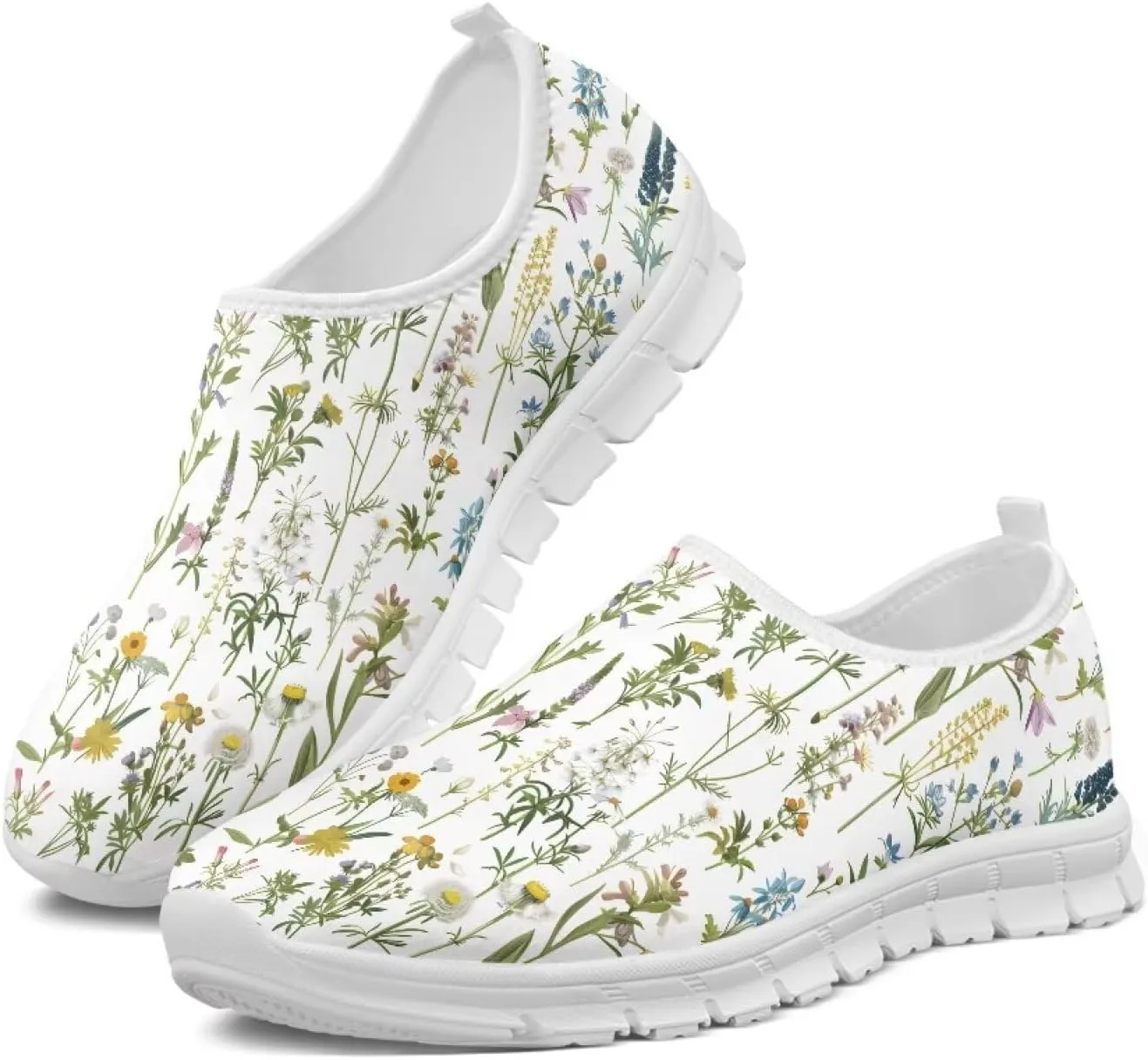 Women's Sneakers Comfy Breathable Lightweight Low Cut Non Slip Walking Running Shoes Valentine's Prints