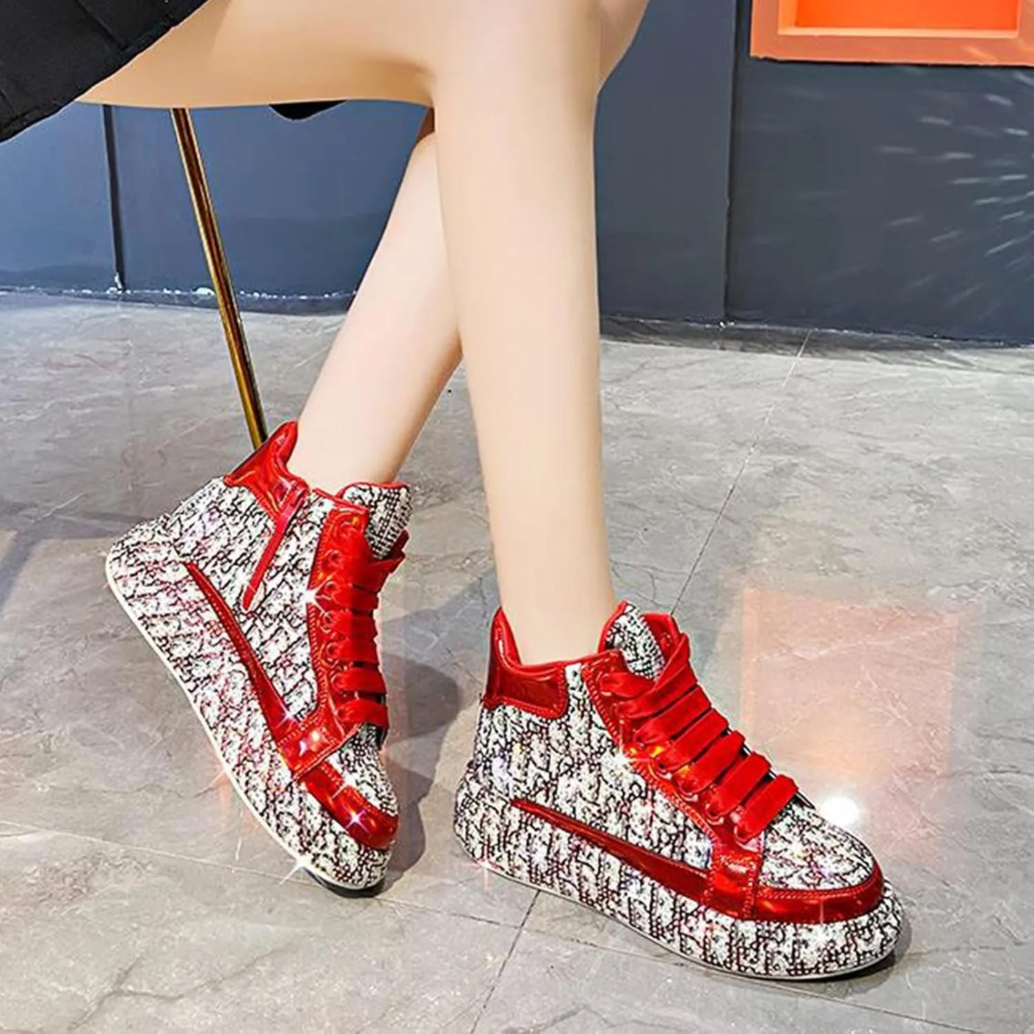 Women's Stylish Walking Shoes, Lightweight Athletic Sneakers with Arch Support for Running, Training, and Casual Outfits