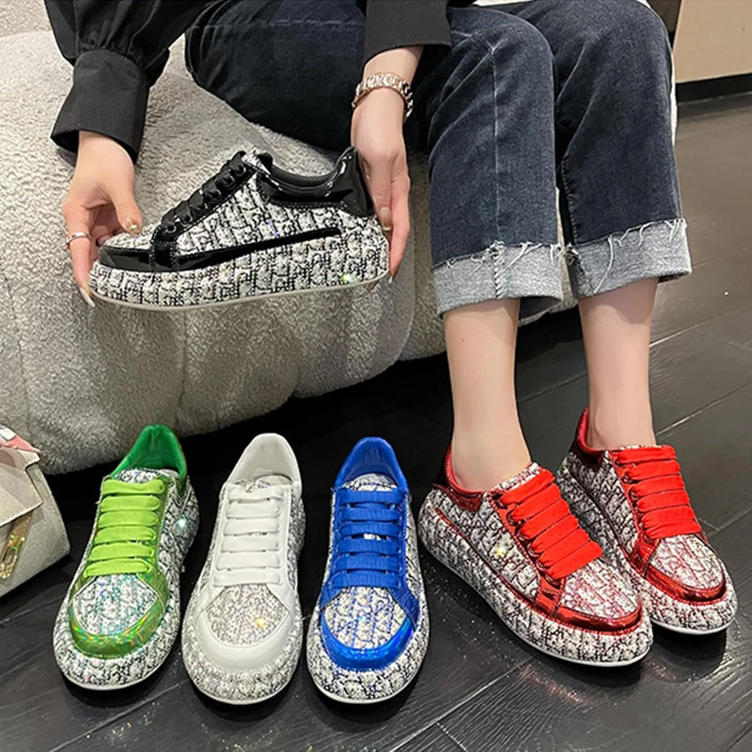 Women's Stylish Walking Shoes, Lightweight Athletic Sneakers with Arch Support for Running, Training, and Casual Outfits
